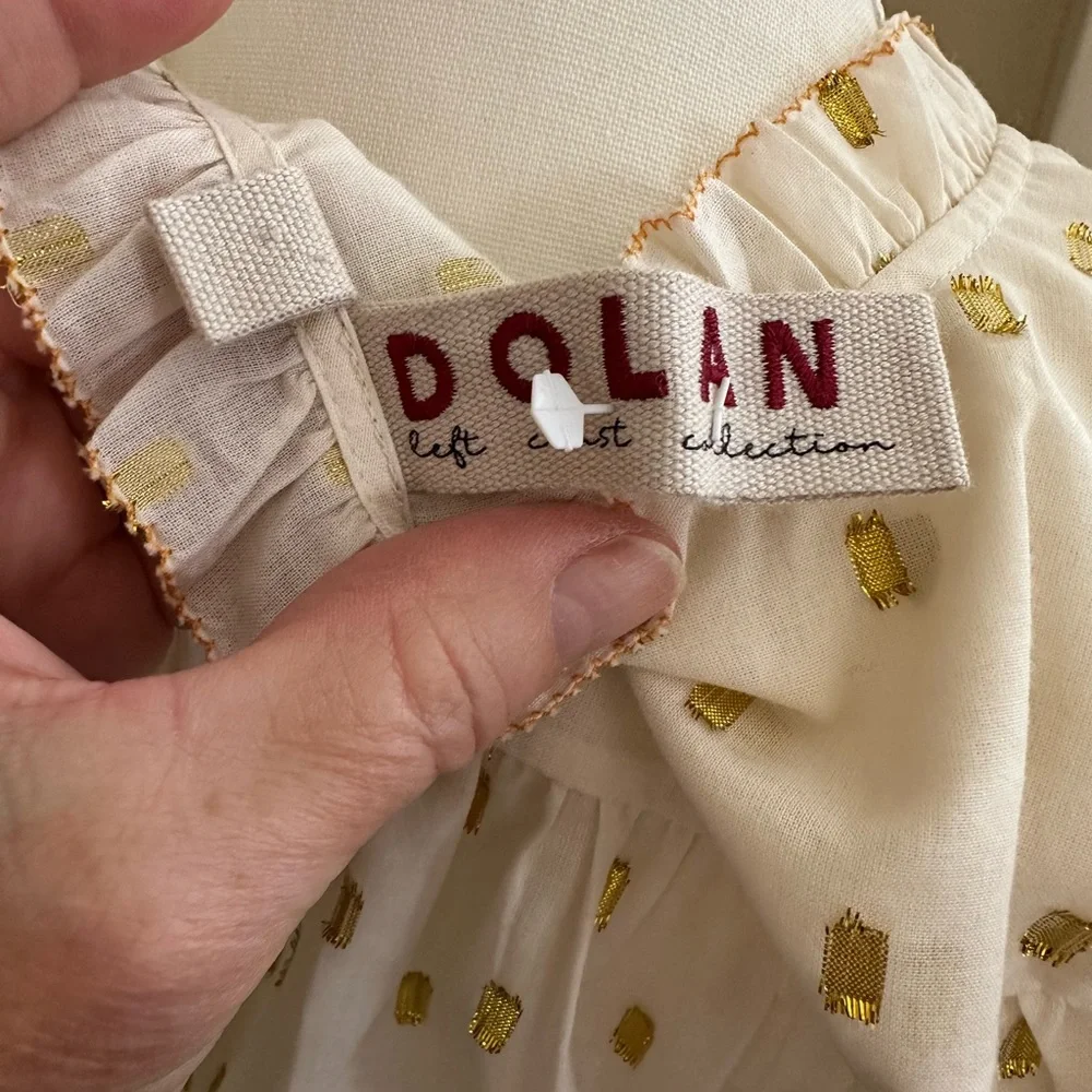 Anthropologie DOLAN off white tie blouse - Picture 3 of 11